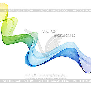 Abstract curved lines background. Template - vector image