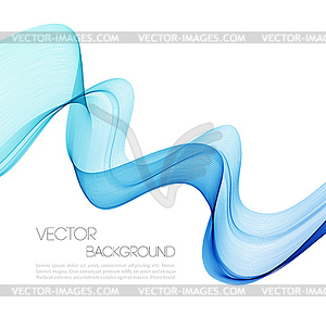 Abstract curved lines background. Template - vector clipart