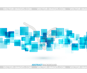 Blue shiny squares technical background - royalty-free vector clipart