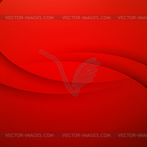 Red Abstract background with curves lines - vector clipart