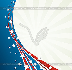 American Flag, patriotic background - vector clip art