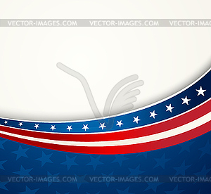 American Flag, patriotic background - vector image