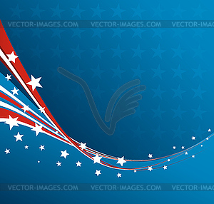 American Flag, patriotic background - vector image