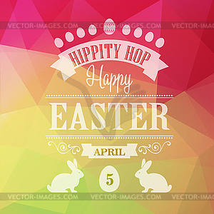 Happy Easter Typographical Poster - vector image