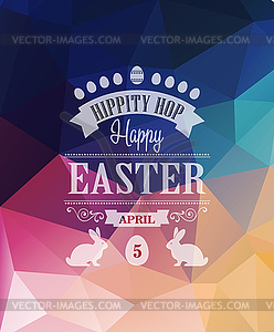Happy Easter Typographical Poster - vector clipart