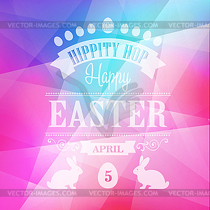 Happy Easter Typographical Poster - vector clipart