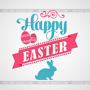 Happy Easter Typographical Background - vector EPS clipart