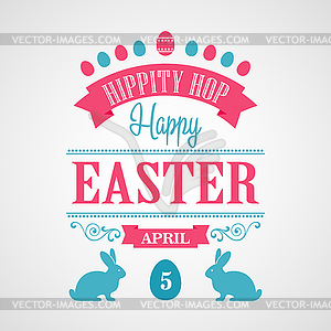 Happy Easter Typographical Background - vector clipart