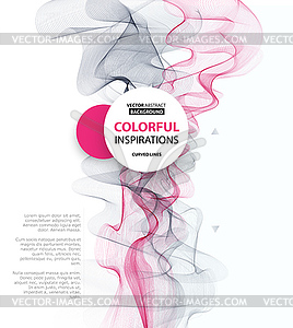 Abstract smoky waves background. Template brochure - vector clip art