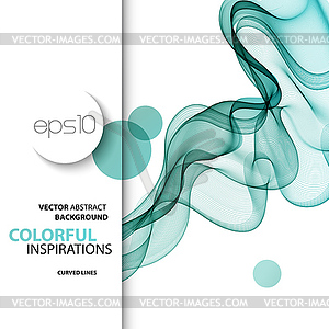 Abstract smoky waves background. Template brochure - vector image