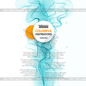 Abstract smoky waves background. Template brochure - vector clipart