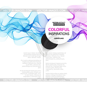 Abstract smoky waves background. Template brochure - vector image
