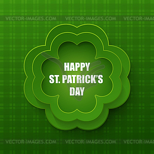 Happy St. Patrick`s Day Poster. Clover frame - vector clip art