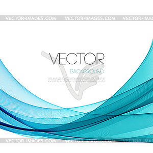 Abstract blue waves background. Template brochure - vector clipart