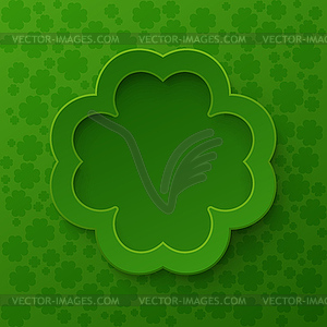 Happy St. Patrick`s Day Poster. Clover frame - vector image