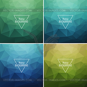 Abstract retro triangle background - vector clipart