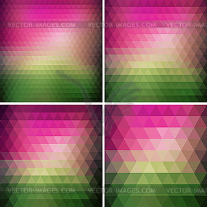 Abstract retro triangle background - vector clip art