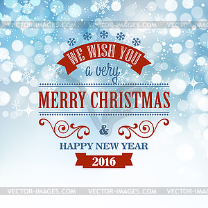 Typographic Retro Christmas Design - vector clipart