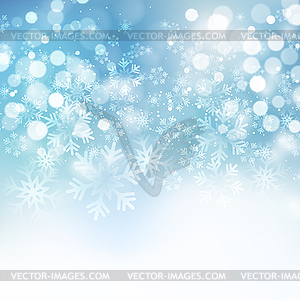 Christmas snowflakes background - vector image