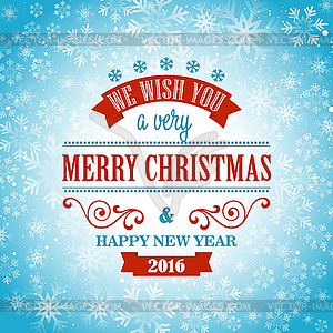 Typographic Retro Christmas Design - vector clipart