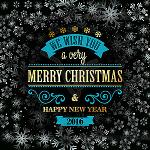 Typographic Retro Christmas Design - vector clipart