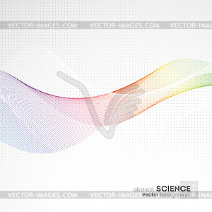 Abstract background, futuristic wavy - vector clipart