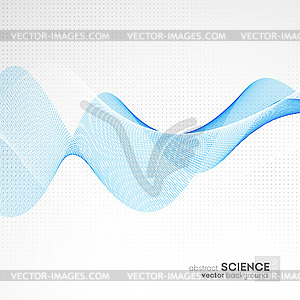 Abstract background, futuristic wavy - vector image