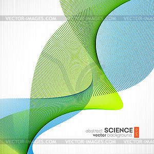 Abstract background, futuristic wavy - vector clipart