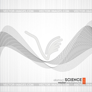 Abstract background, futuristic wavy - vector clipart