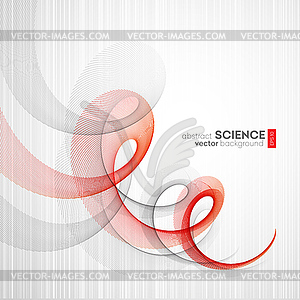 Abstract background, futuristic wavy - vector clipart