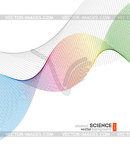 Abstract background, futuristic wavy - vector image