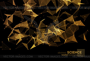 Wireframe mesh polygonal background - vector clip art