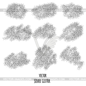 Silver glitter background - vector image