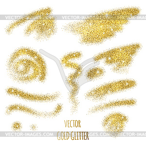 Gold glitter background - vector image