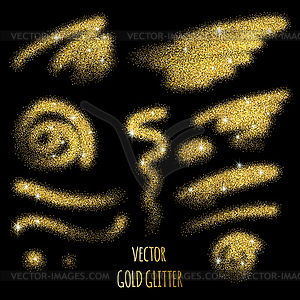 Gold glitter background - vector image