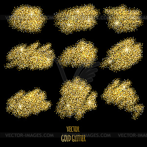 Gold glitter background - vector image