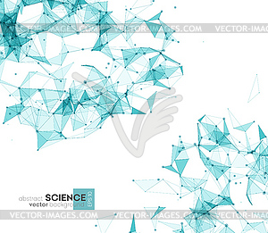 Wireframe mesh polygonal background - vector image