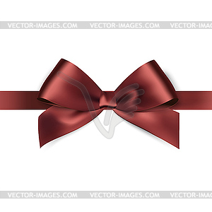 Shiny brown satin ribbon - vector clipart