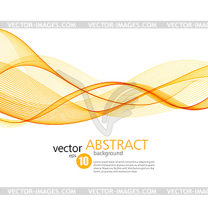 Abstract background, orange wavy - vector clip art