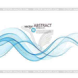 Abstract background, blue wavy - vector clip art