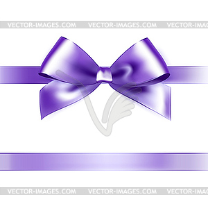 Shiny purple satin ribbon - vector image