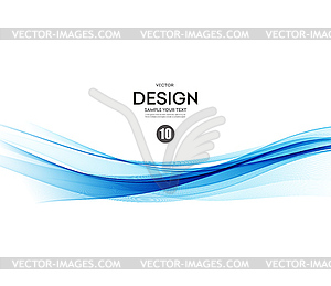Abstract background, blue wavy - vector clipart