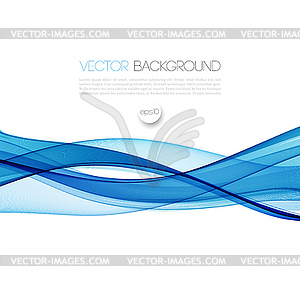 Abstract background, blue wavy - vector image