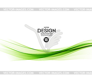 Abstract background, green wavy - vector image