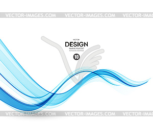 Abstract background, blue wavy - vector image