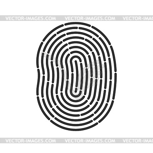 Fingerprint Icon Image. Flat. fingerprint icon app - vector clipart