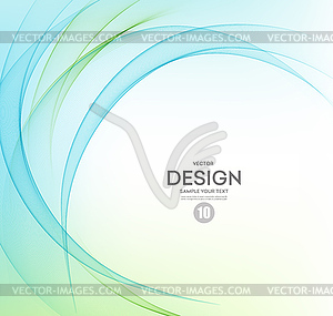 Abstract background, blue and green wavy - vector image