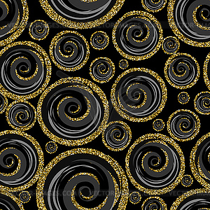 Classic seamless gold glitter pattern - vector image