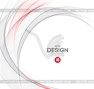 Abstract background, gray and red wavy - vector clipart