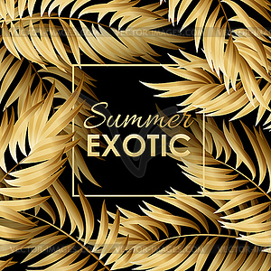 Palm leaves pattern - vector clipart